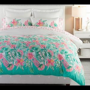 Pottery Barn Lily Pulitzer Jungle Lilly Duvet Cover & Sham